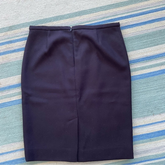 NEW J Crew black A line 100% wool skirt office career lined 12 - Picture 4 of 5